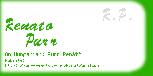 renato purr business card
