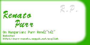 renato purr business card